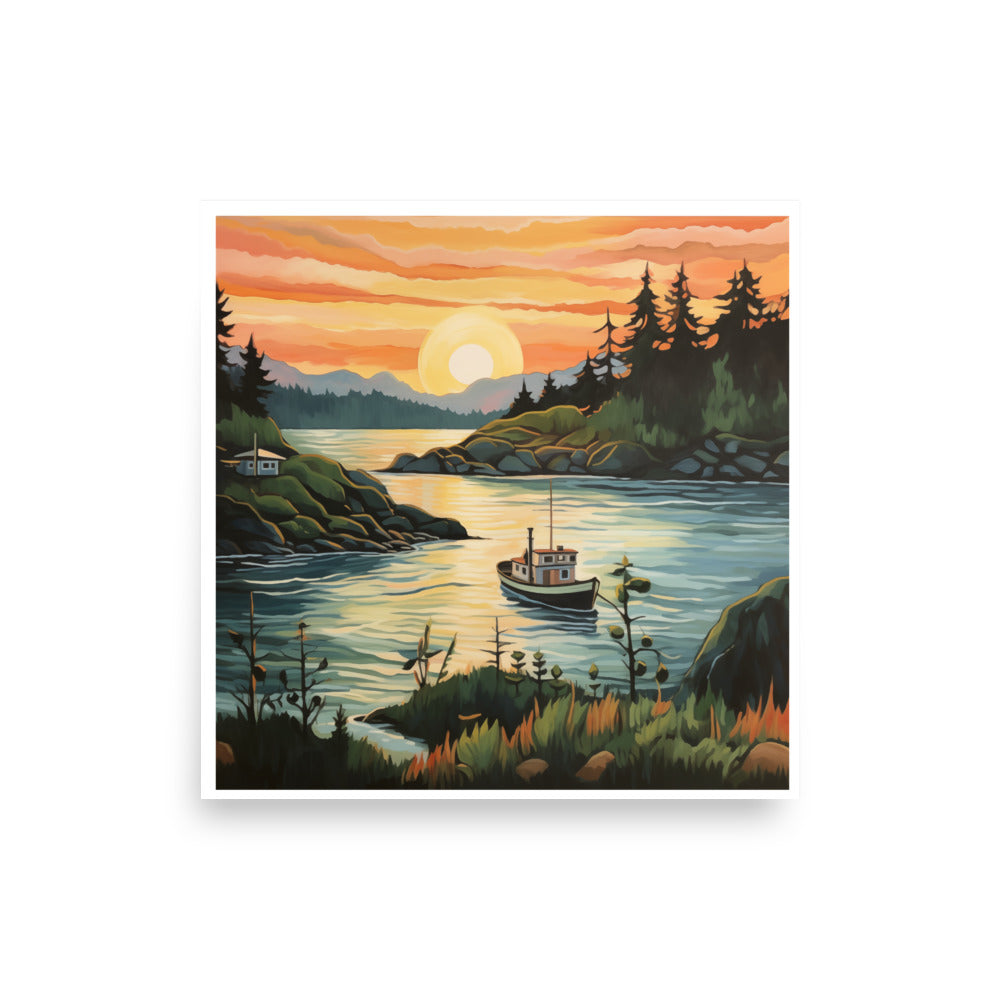 Tillamook Bay Oregon Art Print