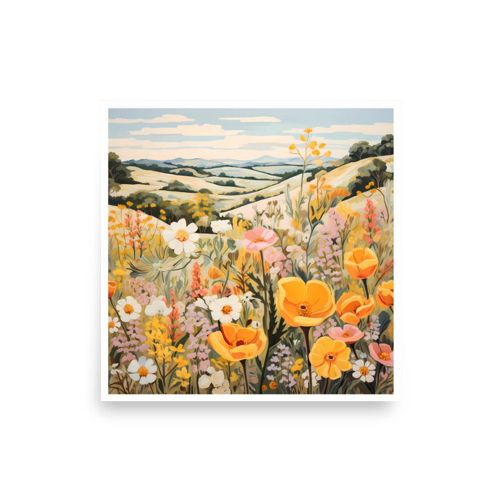 "Texas Hill Country Wildflowers" Art Print