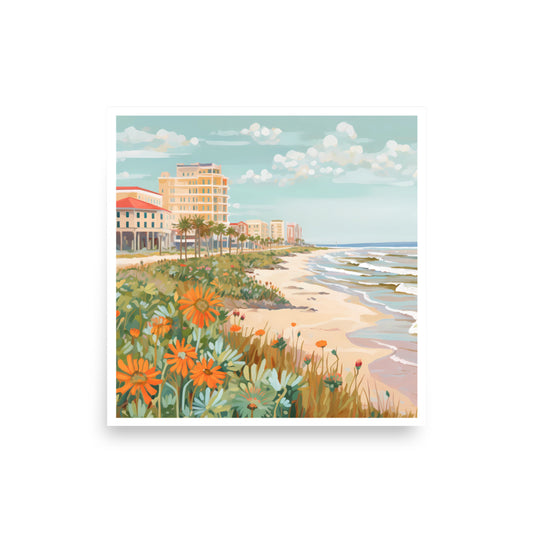 Galveston Island Texas Art Print