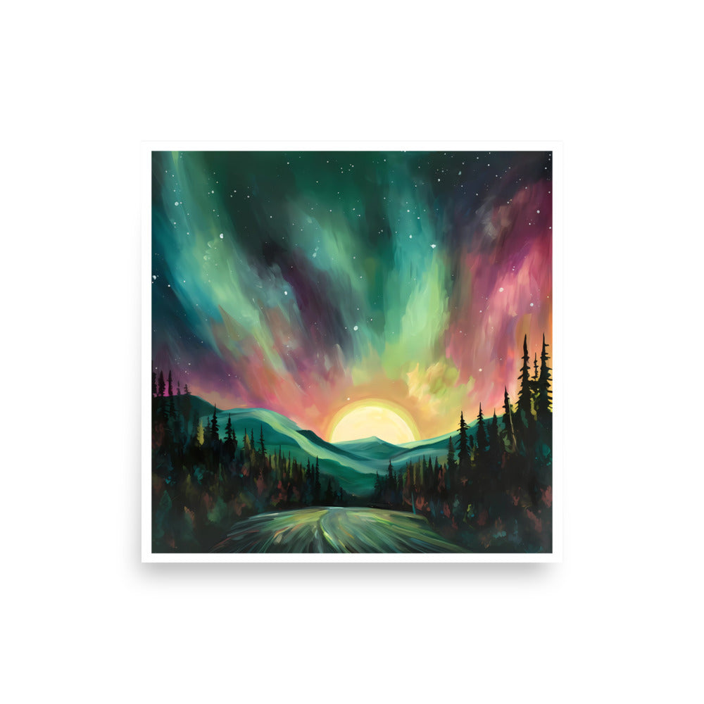 "Aurora Over Anchorage" Alaska Art Print