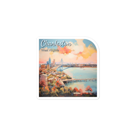 Charleston Skyline West Virginia Sticker