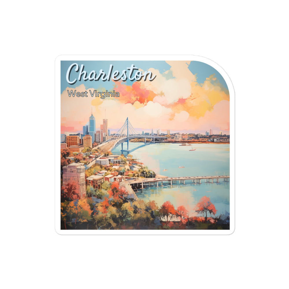 Charleston Skyline West Virginia Sticker