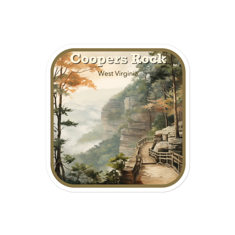 Coopers Rock West Virginia Sticker