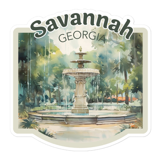 "Serenity of Savannah" Georgia Sticker