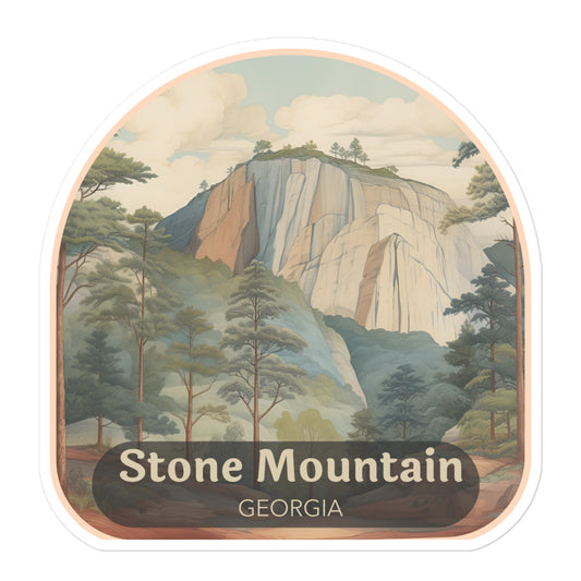 "Stone Mountain Solitude" Georgia Sticker