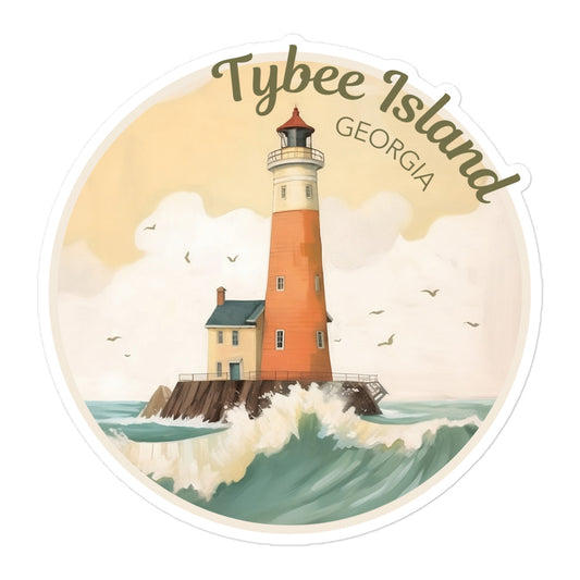 "Tybee Tides" Georgia Sticker