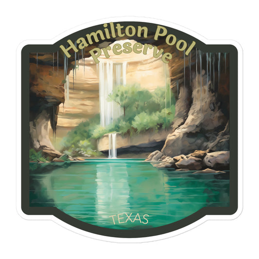 Hamilton Pool Preserve Texas Sticker