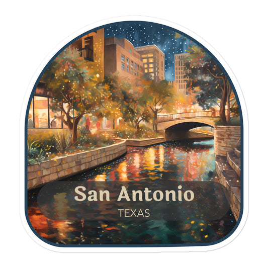 San Antonio River Walk Texas Sticker