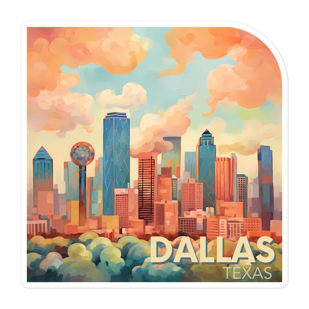 Dallas Skyline Texas Sticker