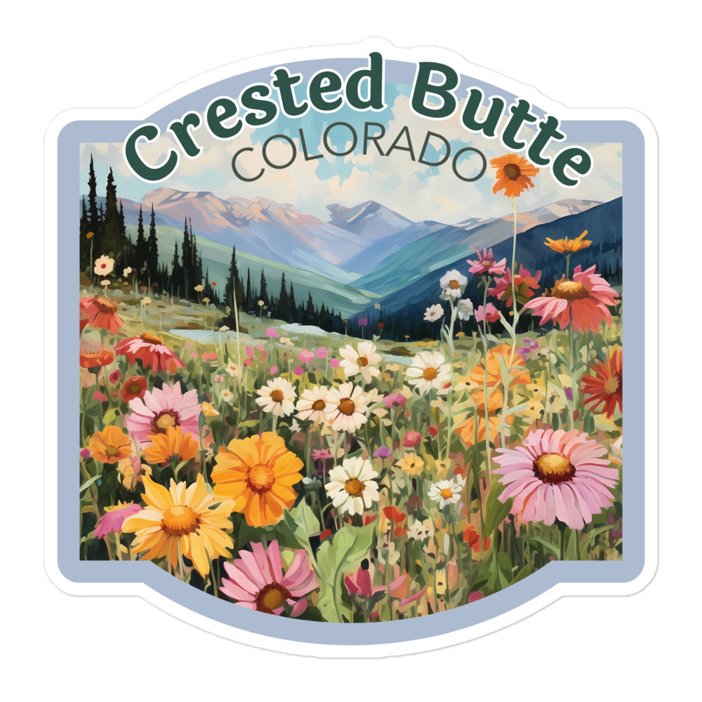 Crested Butte Wildflowers Colorado Sticker