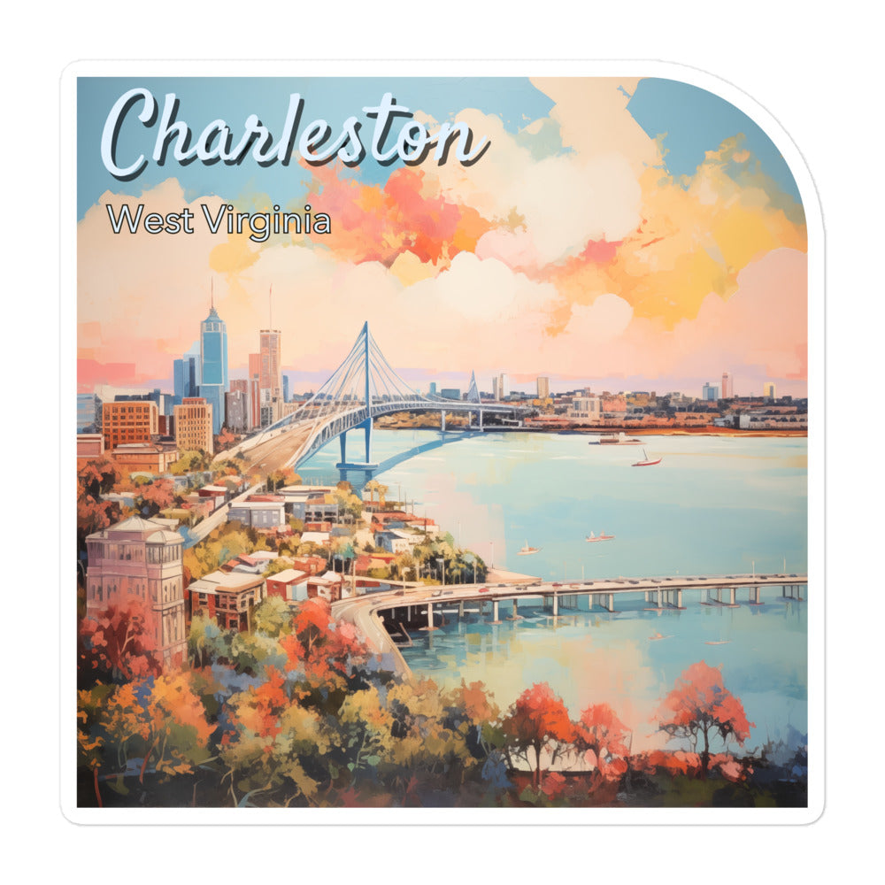 Charleston Skyline West Virginia Sticker