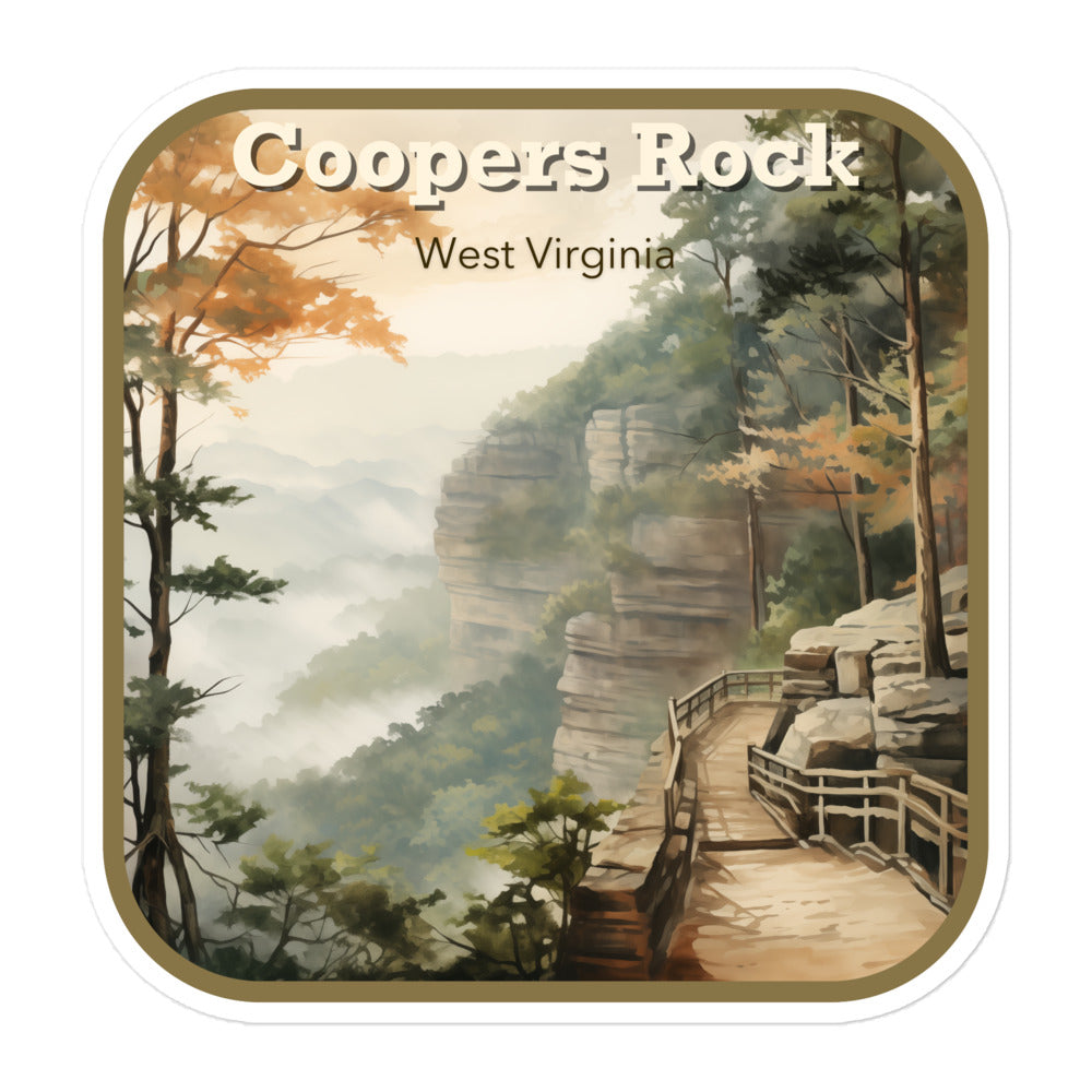 Coopers Rock West Virginia Sticker